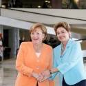 Dilma recebe Angela Merkel no Palácio do Planalto
