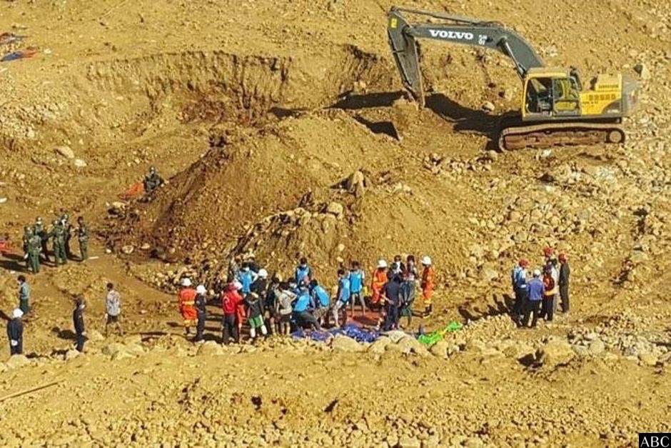 Deslizamento de terra em Myanmar deixa pelo menos 90 mortos