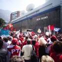 Manifestantes fazem ato contra TV Globo no Rio de Janeiro