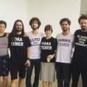 Artistas protestam contra Temer na coletiva de imprensa da 32a Bienal
